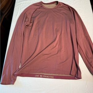 lululemon athletica Burgundy Long Sleeve Tee - metal tech
